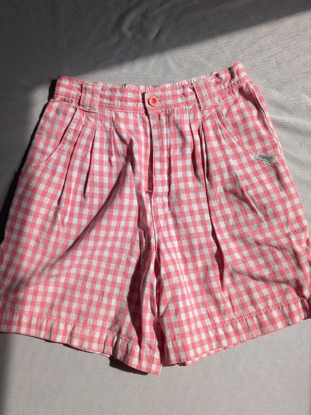 Vintage Esprit Gingham Pink Shorts XS